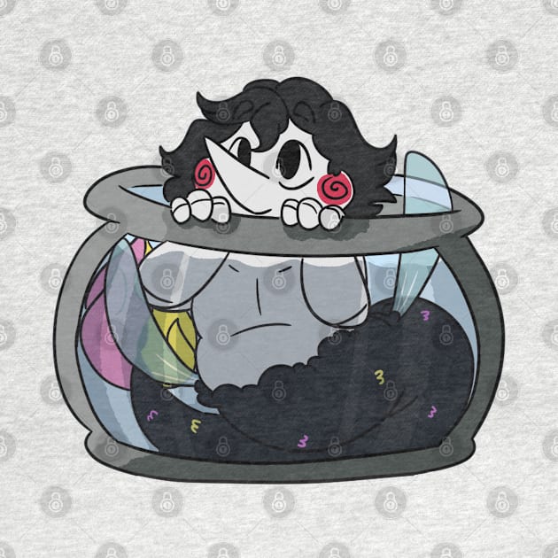 Fishbowl Mermaid! by KowTownArt